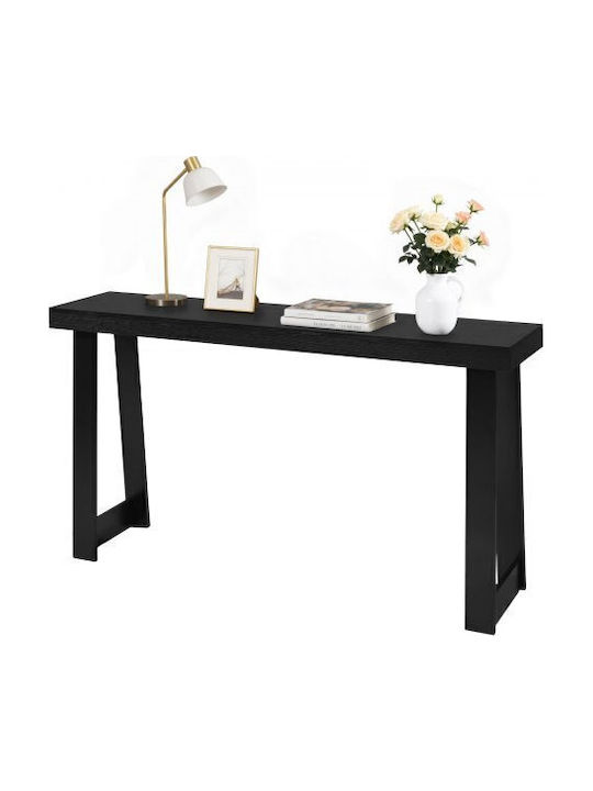 Wooden Console Table Black L140xW30.5xH55.1cm