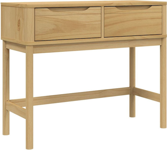 Solid Wood Console Table Coffee L89.5xW36.5xH73cm