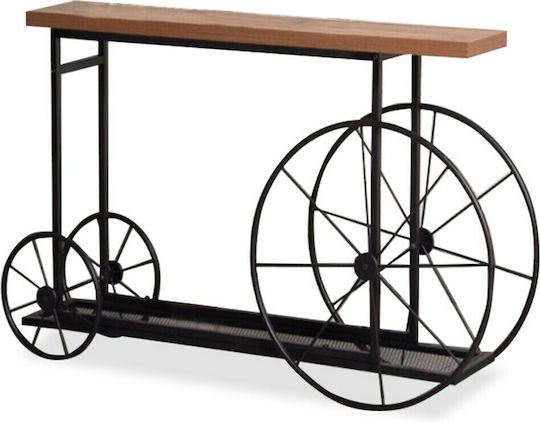 Bike Κονσόλα Ξύλινη Μαύρη / Καρυδί Μ148xΠ28xΥ85εκ. Bike Κονσόλα Ξύλινη Μαύρη / Καρυδί Μ148xΠ28xΥ85εκ.