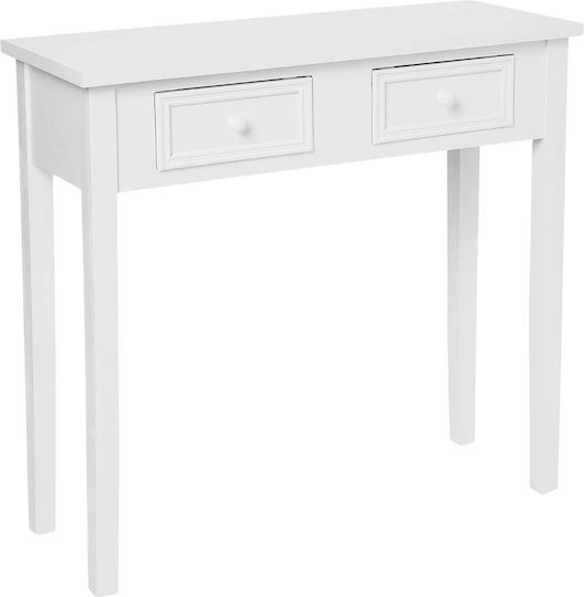 A-S Charme Конзолна маса Бял Д80xШ30xВ76cm