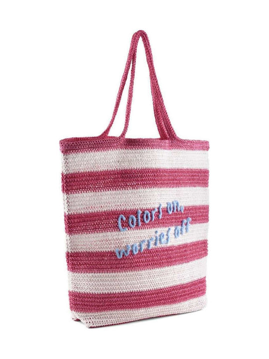 Colors Of California Rattankleine Damen Schultertasche Rosa Colors Of California Rattankleine Damen Schultertasche Rosa