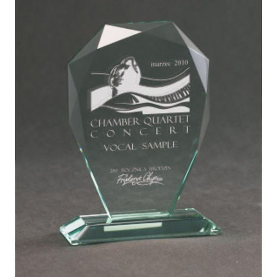 Engraved Glass Trophy Case