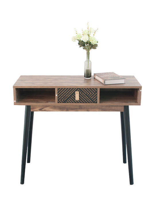 Home Κονσόλα Ξύλινη Μαύρη / Grey / Oak Μ90xΠ35xΥ75εκ.