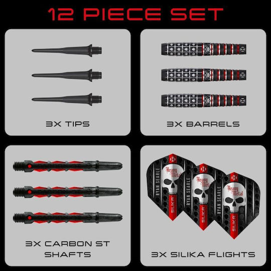 Harrows Ryan Searle Series 3 Дартс 90% Softip Черни