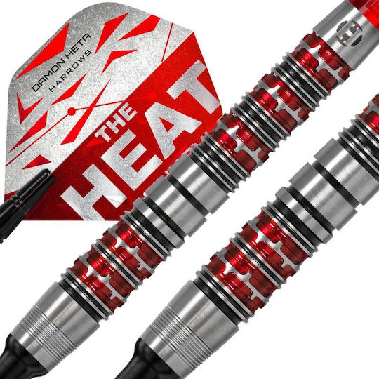 Дартс Harrows Heat Damon Heta 3 90% Softip Червено Сиво Сребристо