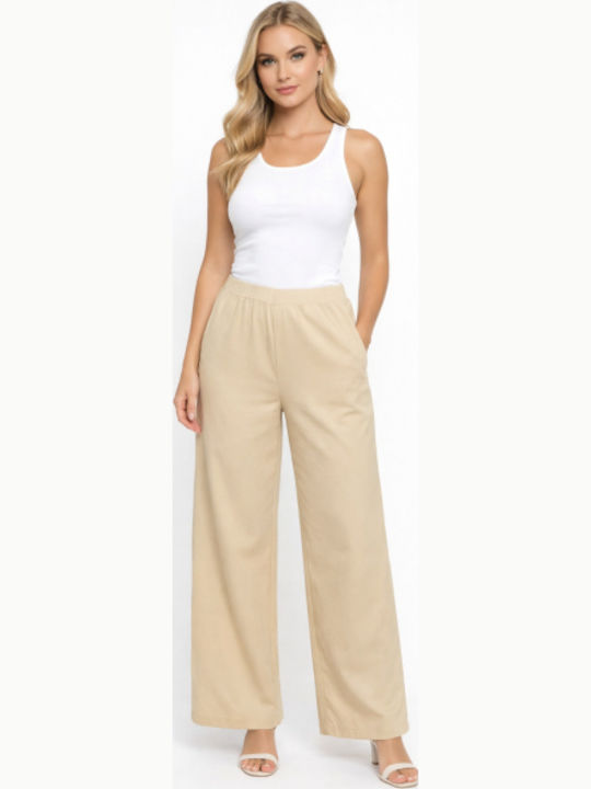 Women's Pantaloons in Regular Fit Beige SS-J172550-5A-26TR-Beige