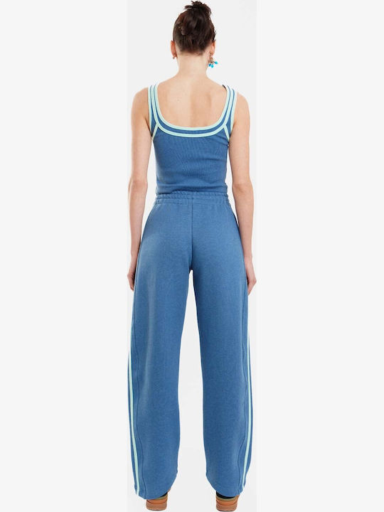 Damen Stoffhose in Lose Passform Blau
