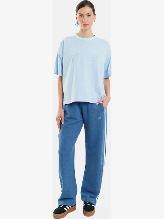 Damen Stoffhose in Lose Passform Blau