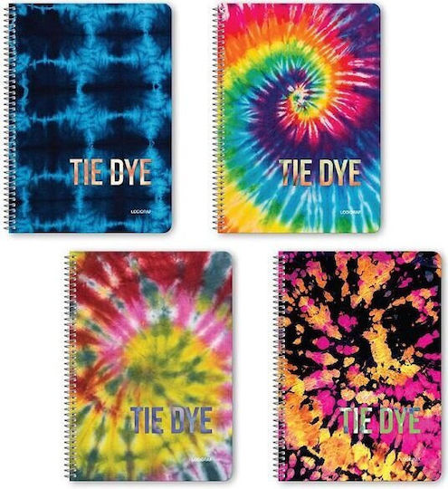 Logigraf Тетрадки Спирала На Райета B5 4 Теми Tie Dye Многоцветни 6 Бройки
