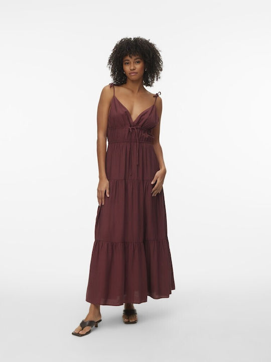 Summer Maxi Dress Burgundy