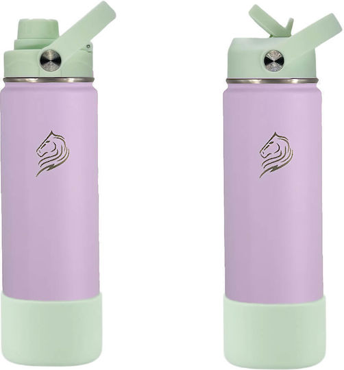 Cool'NMore Μπουκάλι Θερμός Ανοξείδωτο BPA Free 500ml Ανοξείδωτο με Καλαμάκι και Λαβή