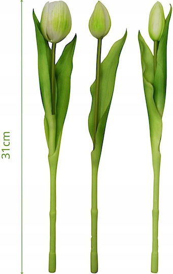 Blumenstrauß aus Weißer Tulpe 31cm Saska Garden