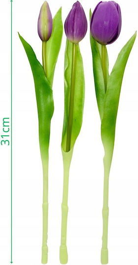 Blumenstrauß aus lila Tulpen 31cm 7 Stück Saska Garden