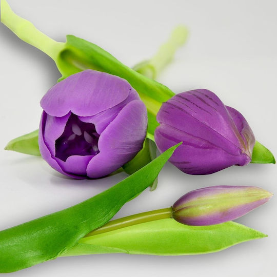 Blumenstrauß aus lila Tulpen 31cm 7 Stück Saska Garden