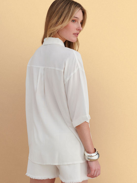 Short Sleeve Women's Shirt White