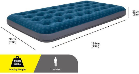 Jilong Inflatable Sleeping Mattress Single 191x99x22cm Blue