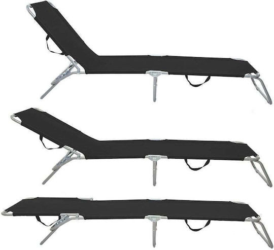 Foldable Guest Bed Without Mattress Single Black 77x60cm