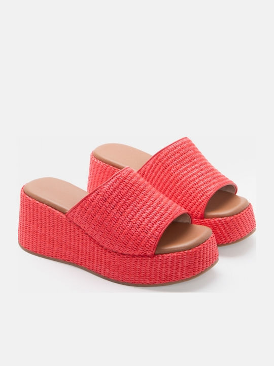 Summer Women's Platforms In Espadrille Style Red