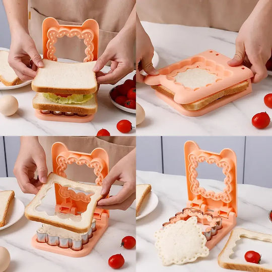 Sandwich Cutters 3 Σχέδια Κόκκινο Τετράγωνο