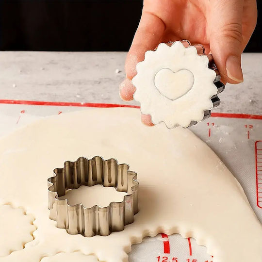 Metallic Flower Christmas Cookie Cutters 9 Pieces