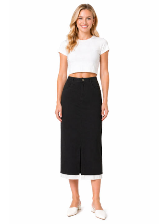 Midi Skirt Black SL-22547JJ-26SK-Black