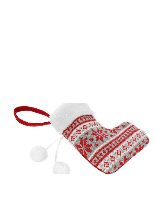 Christmas Decorative Sock Made of Polyester with Tree M19xP16cm