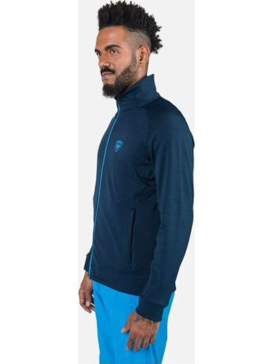 Ανδρική Ζακέτα Fleece με Κουκούλα Navy Blue