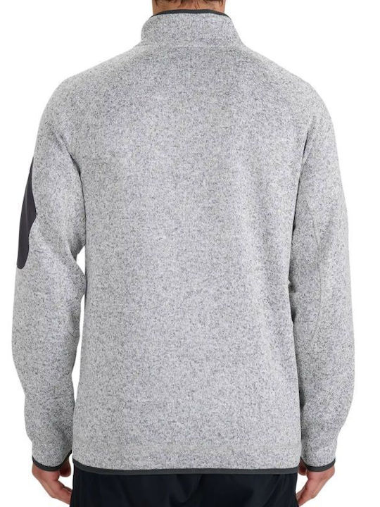 Herren Fleecejacke Leicht Grau Melange