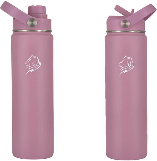 Cool'NMore Бутилка Термос Неръждаема Стомана BPA Free 500ml Velvet с Сламка Дръжка Примка и Мундщук