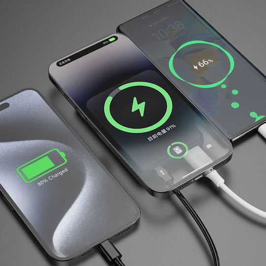 Dudao K14S MagSafe Външна Батерия 5000mAh 20W с USB-A Изходен Порт и USB-C Изходен Порт Бързо Зареждане Черна