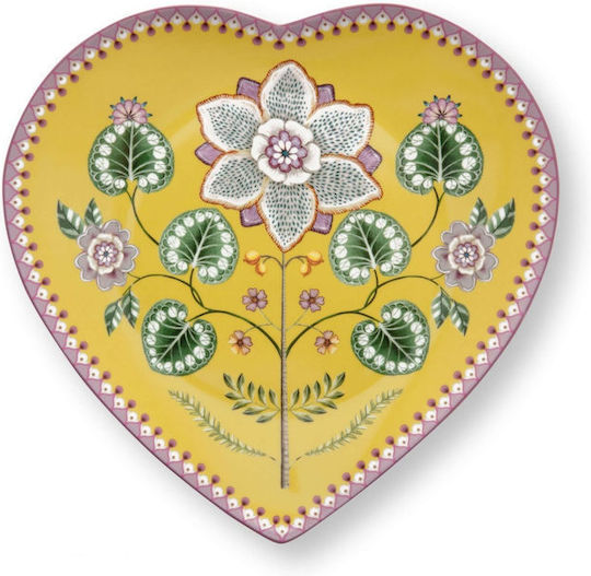 PiP Studio Rundes Servierplatte aus Mehrfarbigem Porzellan 21,5cm