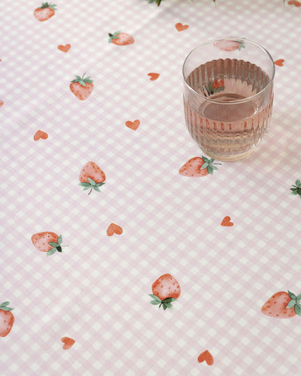 Nima Nima Baumwoll Tischdecke Love Strawberry Love 140x180cm
