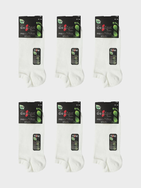 Design Κάλτσες Λευκά 6Pack