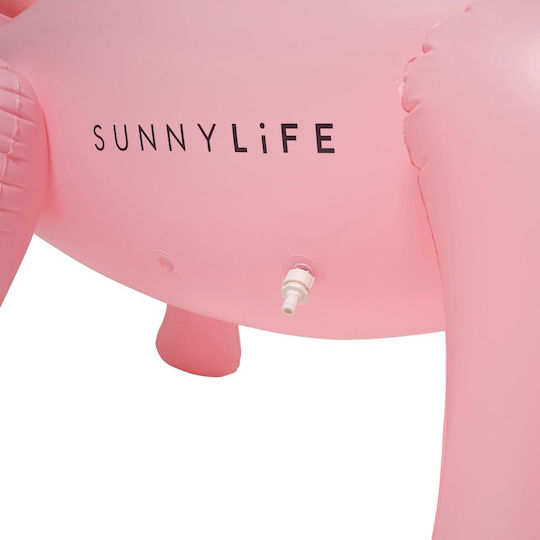 Sunnylife Inflatable Water Toy Giant Dino Sprinkler Into Wild Pink