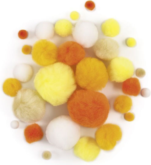 Pom Pom Folia Galbene 30 Bucăți