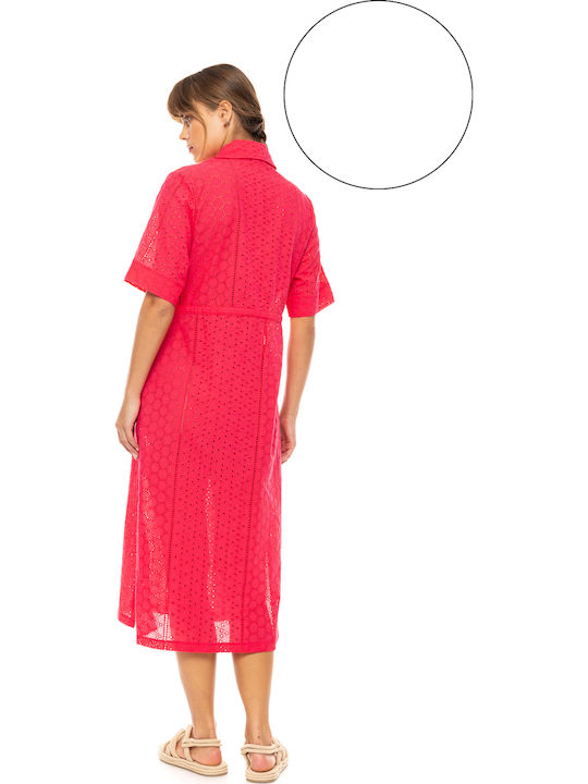 Pink Label Γυναικείο Μακρύ Φόρεμα Παραλίας Λευκό