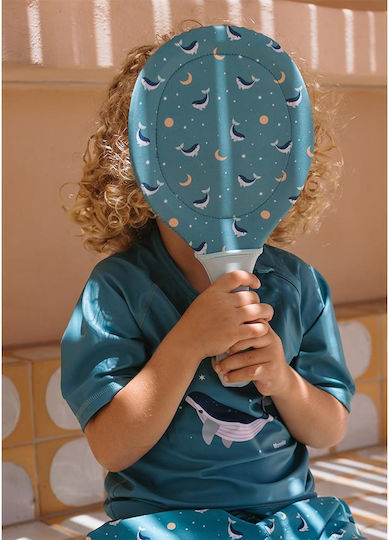 Set 2 Kinder Strandschläger & Bälle Whale Türkis Monnëka