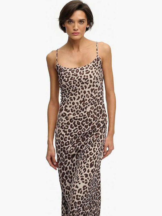 Dress Καλοκαιρινό Maxi Κομπινεζόν Φόρεμα Animal Print