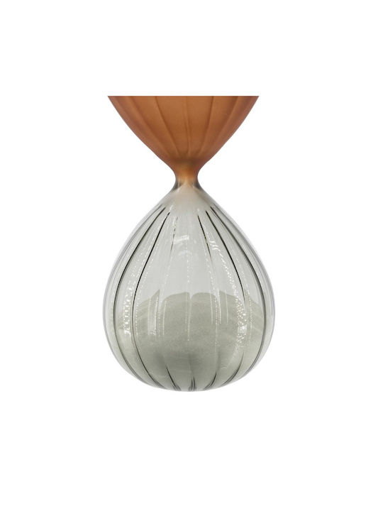 Artekko Sanduhr Mehrfarbige Matt Glas Kleepsytra Weißer Sand 8.2x8.2x19.5 cm