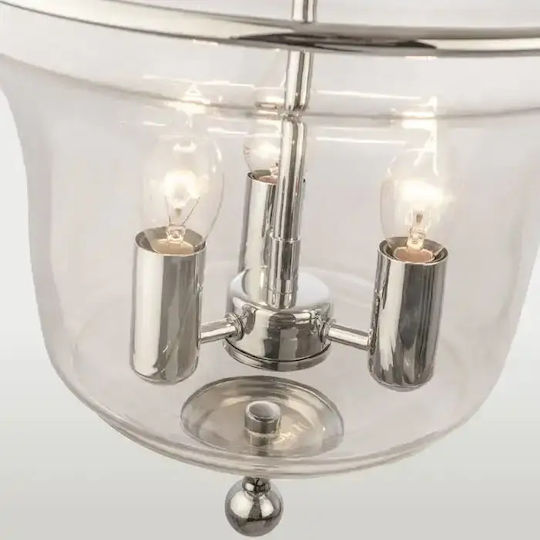 COSMOLight Silver Pendant Ceiling Light with E14 Socket