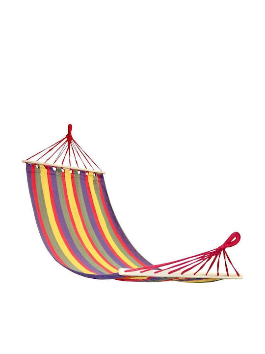 Saska Garden Fabric Hammock with Stand Beige 200x80cm