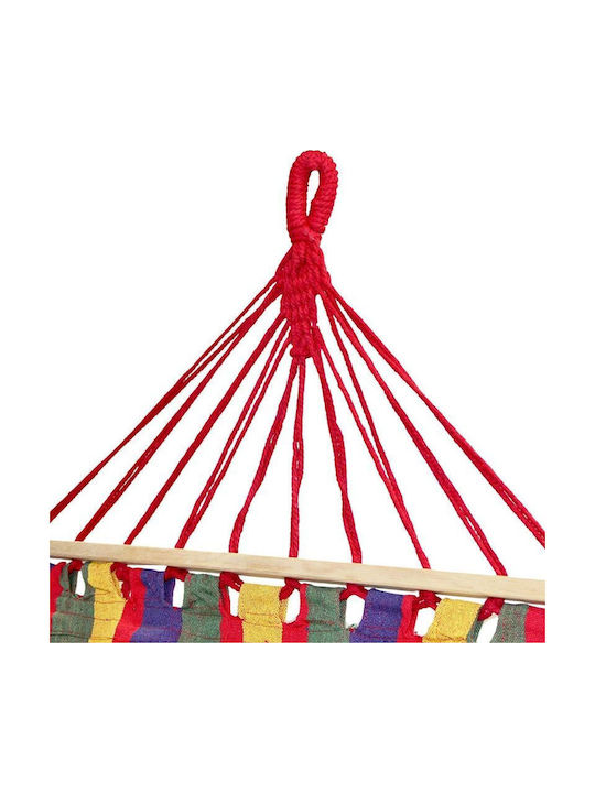 Saska Garden Fabric Hammock with Stand Beige 200x80cm