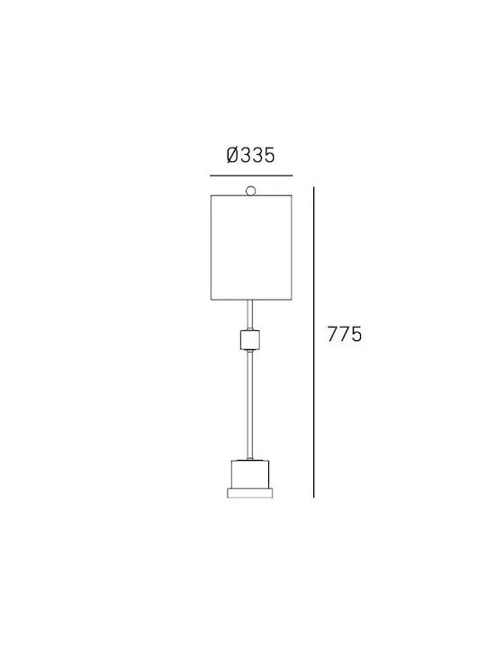 COSMOLight Table Lamp for E27 Fitting with White Shade and Base