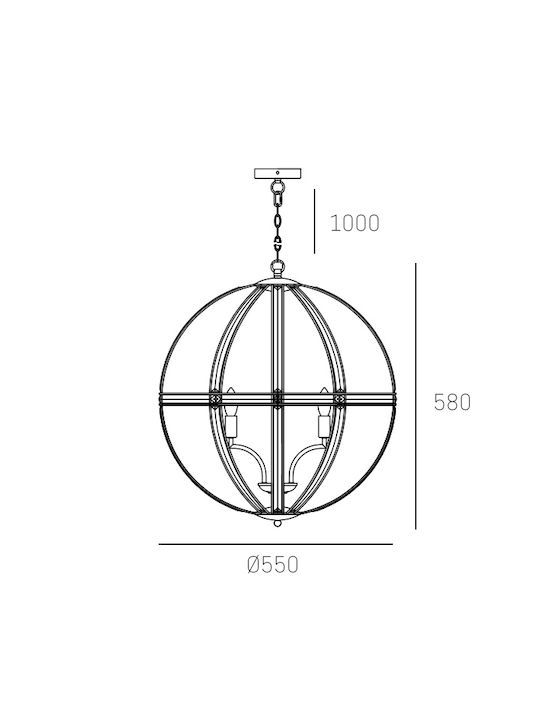 COSMOLight Candelabru cu Cristale Argintii P05735CH