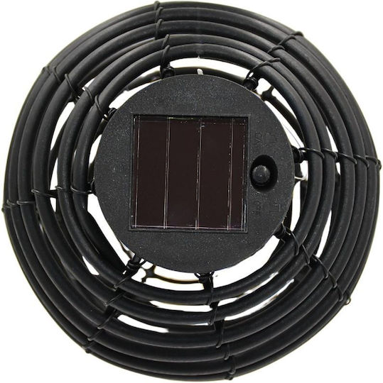 Progarden Black Rattan Solar Ball Lamp Black