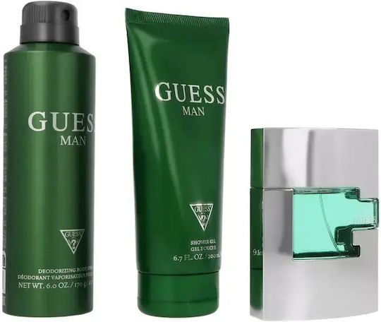 Guess Man Set Edt 75 Ml + Deodorant 226 Ml + Shower Gel 200 Ml Complete Gift