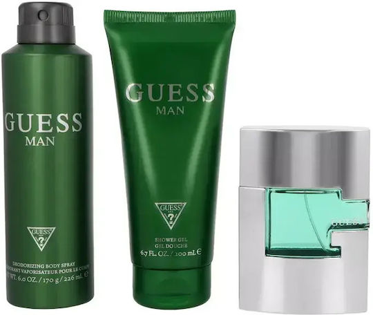 Guess Man Set Edt 75 Ml + Deodorant 226 Ml + Shower Gel 200 Ml Complete Gift