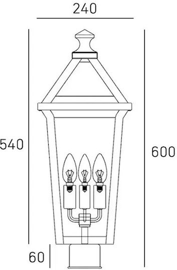 COSMOLight Floor Lamp with Socket for E14 Bulb Black