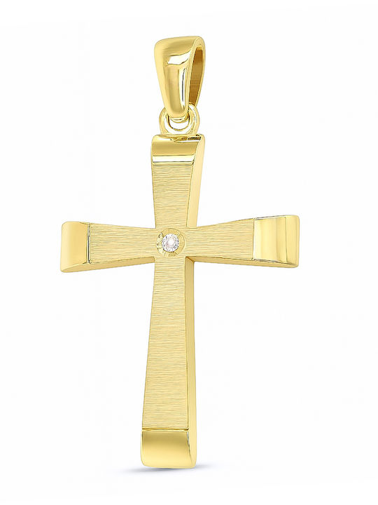 Daskalakis Women's Gold Cross 9K Without Chain