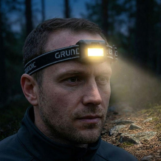 Grundig Kopflampe LED mit Maximaler Helligkeit 80lm